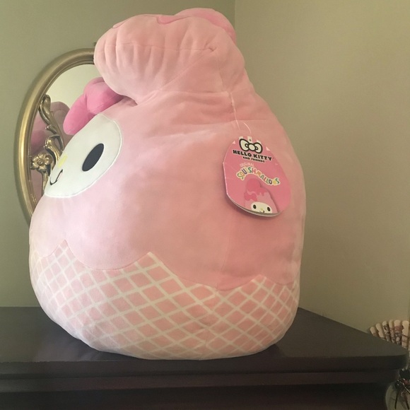 RARE Squishmallow!! GIANT Hello Kitty Sanrio! My Melody Melting Ice Cream, pink - Picture 4 of 13